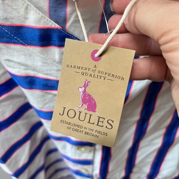 NEW Joules‎ Womens Carper Stripe Tank Top Blouse Button Front- Sz. 10 - Picture 5 of 7